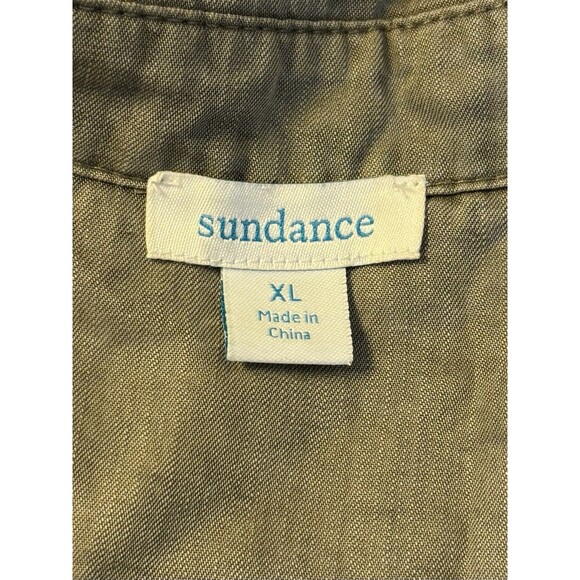SUNDANCE Wayside Cargo Utility Jumpsuit XL Green Vintage Wash Roll Tab Coveralls - Picture 3 of 15